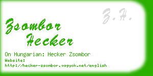 zsombor hecker business card